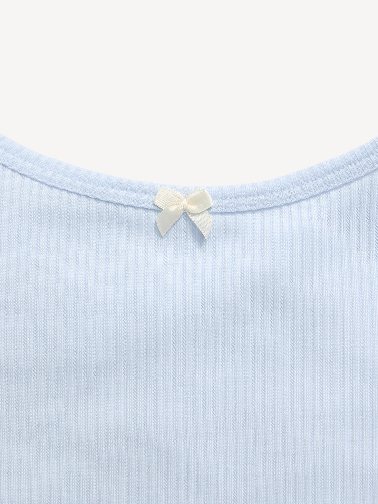 Pyjama côtelé composé d’une camisole et d’un pantalon pour fille