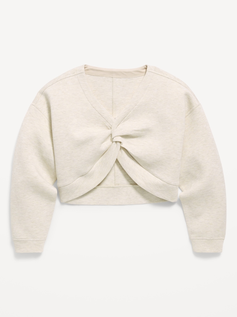 Bounce Fleece Twist-Front Sweatshirt for Girls