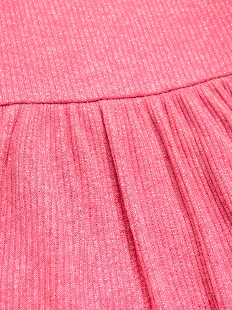 Long-Sleeve Ribbed Heart Pocket Dress for Toddler Girls