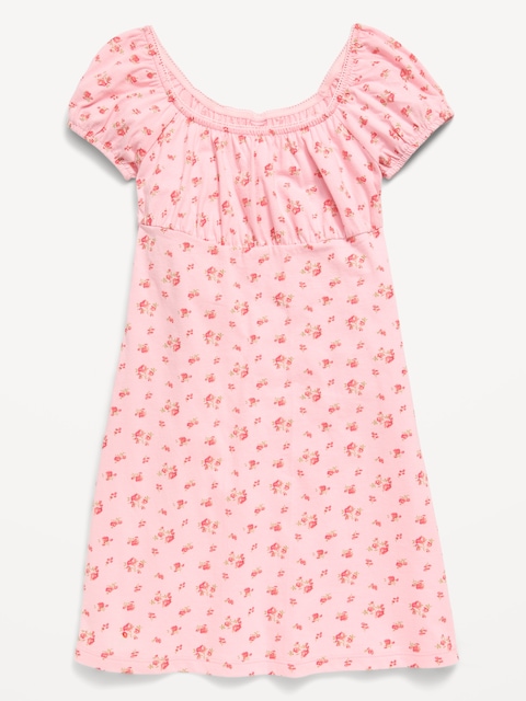 Printed Fit and Flare Dress for Girls
