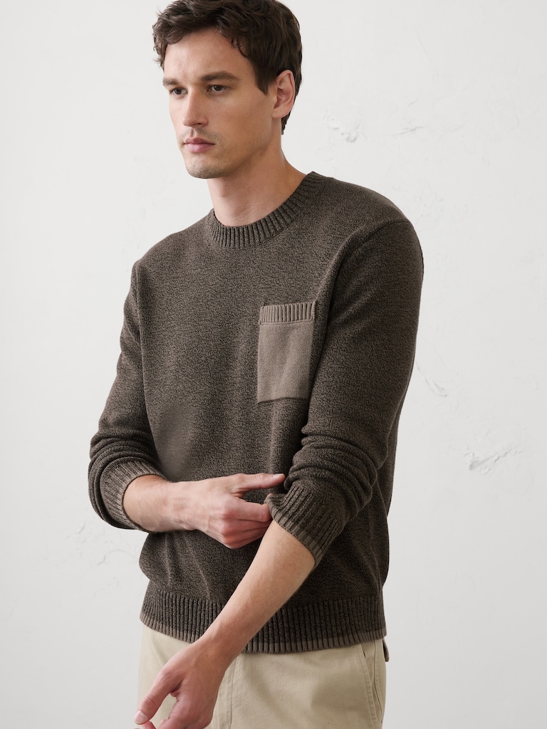 Contrast Pocket Sweater