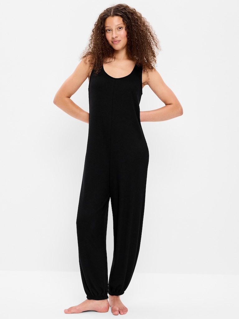 Harem-Leg Pajama Jumpsuit
