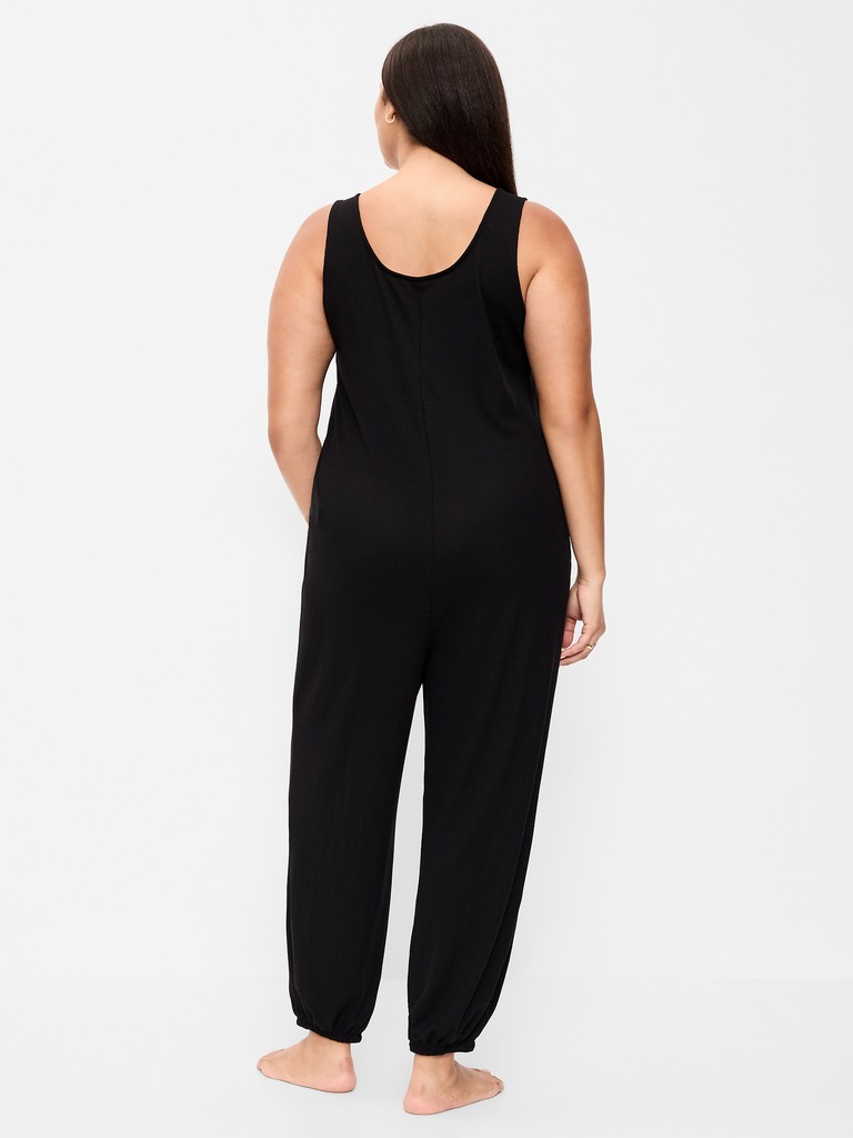 Harem-Leg Pajama Jumpsuit