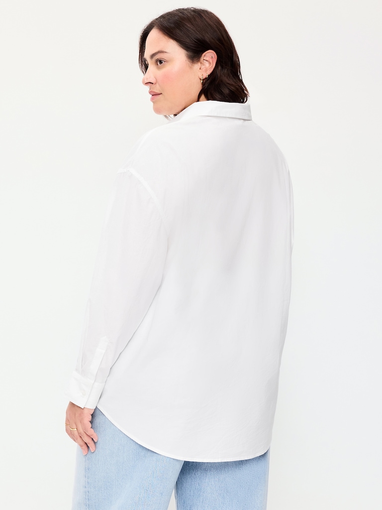 Oversized Button-Down Boyfriend Shirt