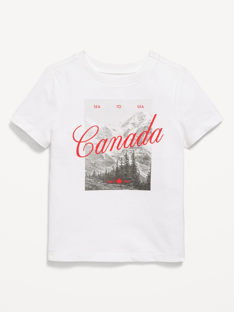 T-shirt à manches courtes à imprimé unisexe pour tout-petit