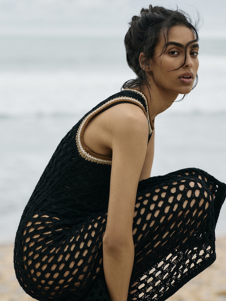 Cotton Crochet Maxi Dress