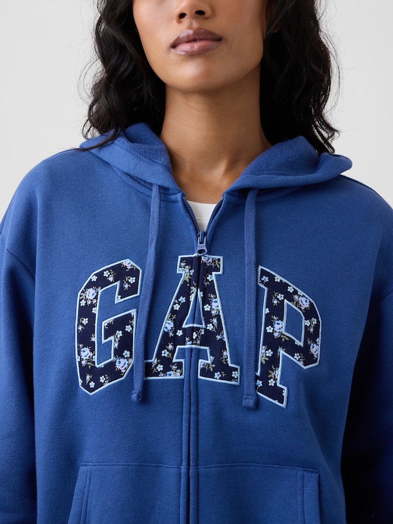 Relaxed Gap Logo Zip Hoodie
