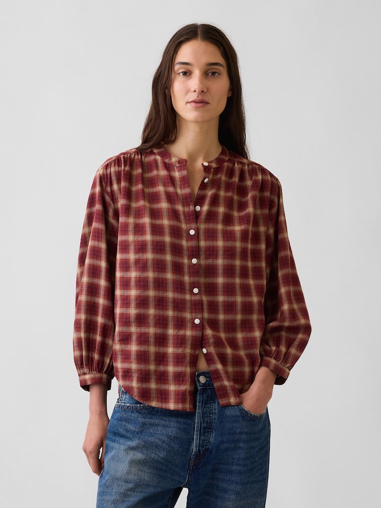 Relaxed Button-Front Shirt