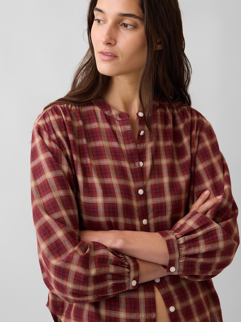 Relaxed Button-Front Shirt