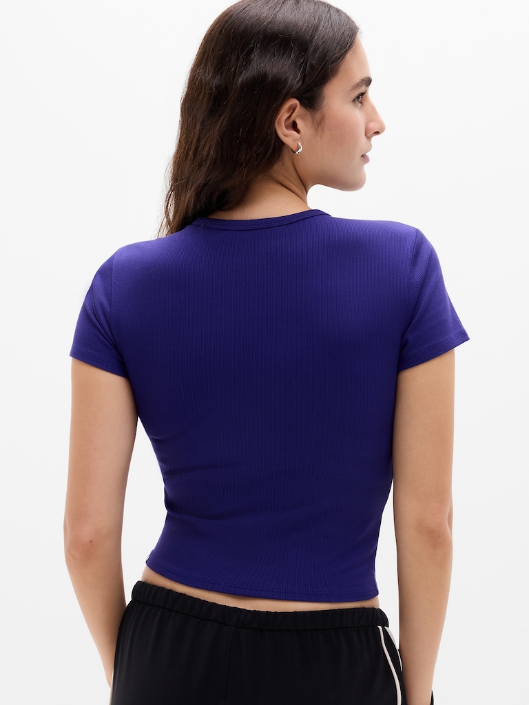 Signature Rib Crop Tee