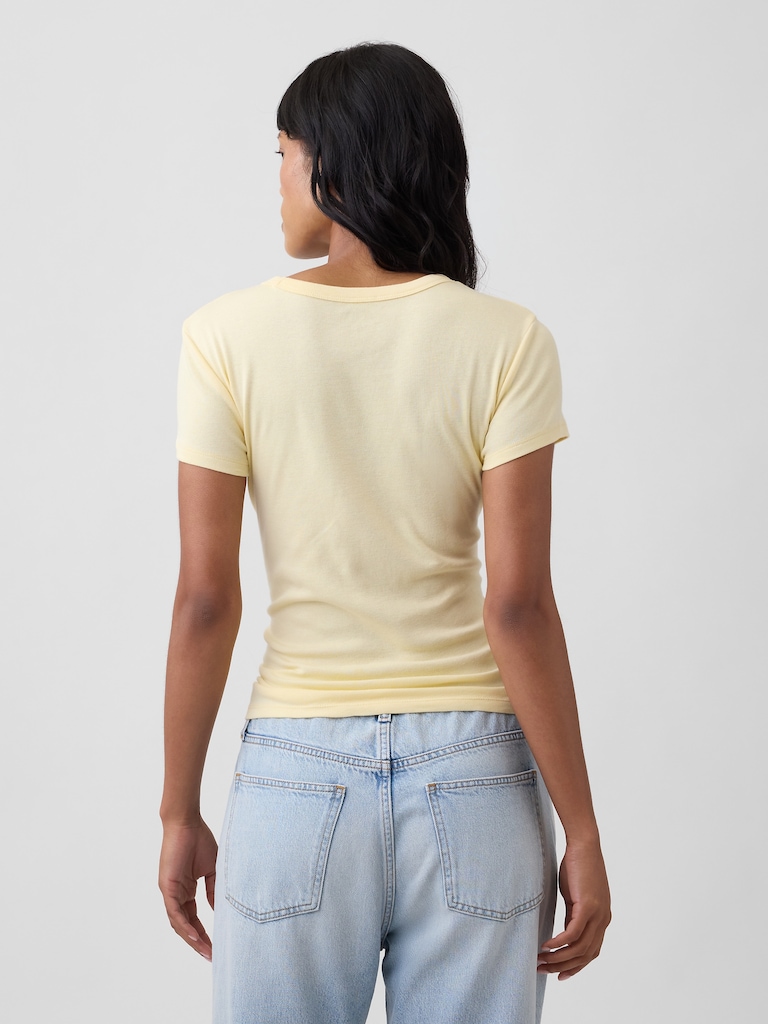 Ribbed Crewneck T-Shirt