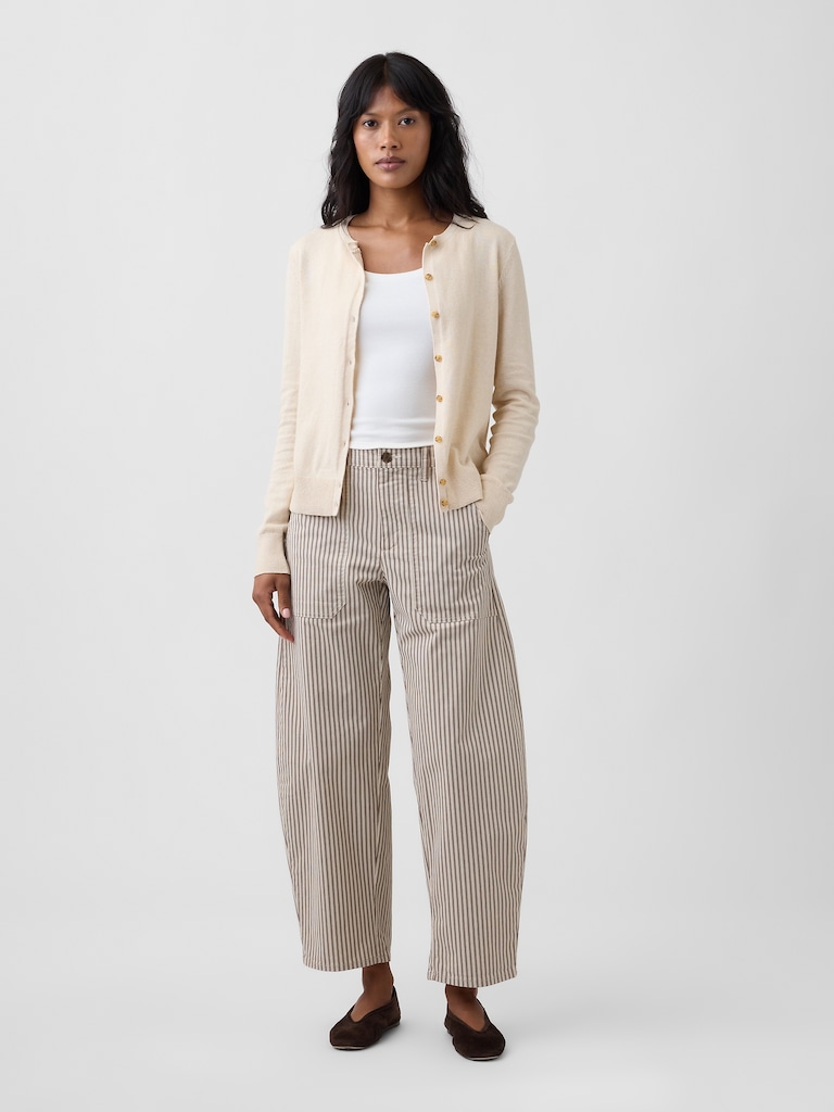 Mid Rise Barrel Khakis