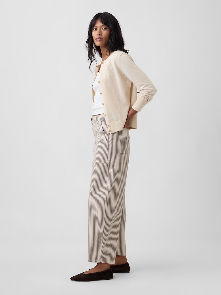 Mid Rise Barrel Khakis