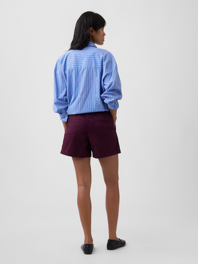 5" Mid Rise Downtown Khaki Shorts