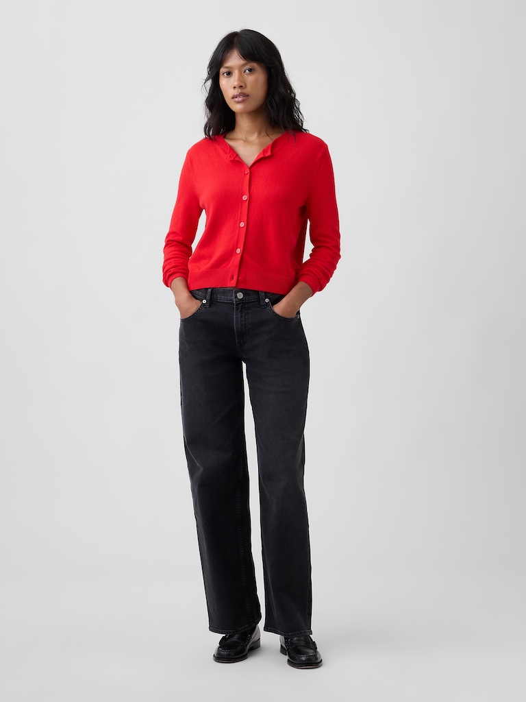 CashSoft Crewneck Cardigan