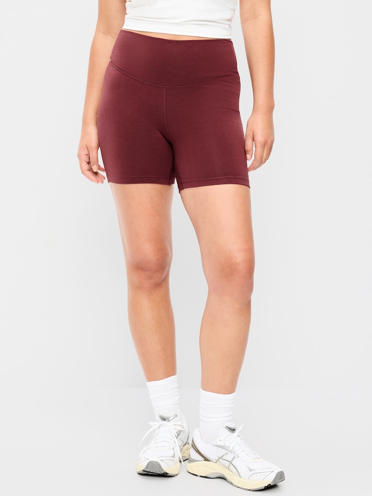 High-Waisted PowerChill Biker Shorts -- 5-inch inseam
