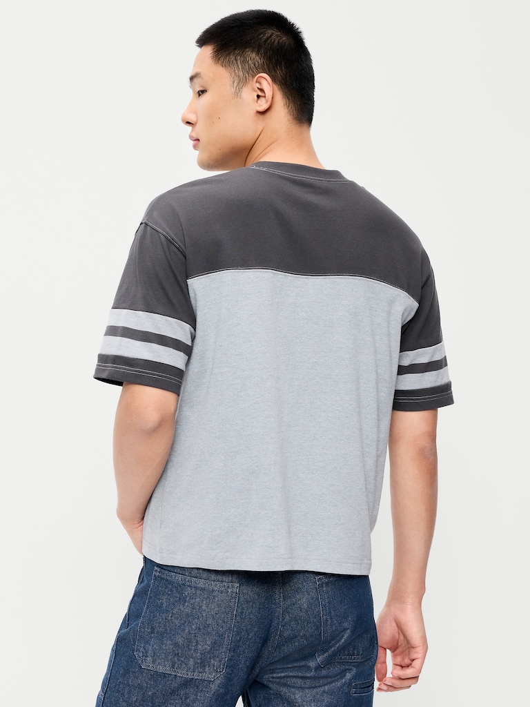 Heavyweight Short-Sleeve Football-Style T-Shirt