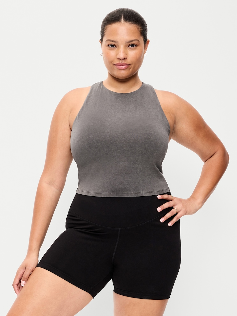 Medium Support PowerSoft High-Neck Racerback Sports Bra