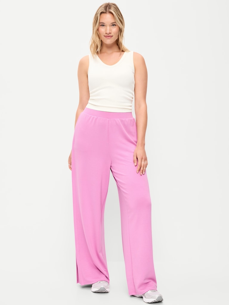 High-Waisted Bounce Lite Drapey Wide-Leg Sweatpants
