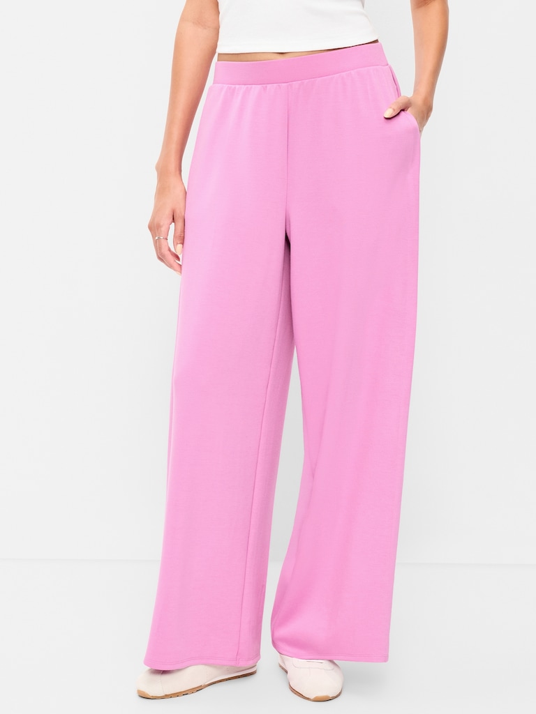 High-Waisted Bounce Lite Drapey Wide-Leg Sweatpants