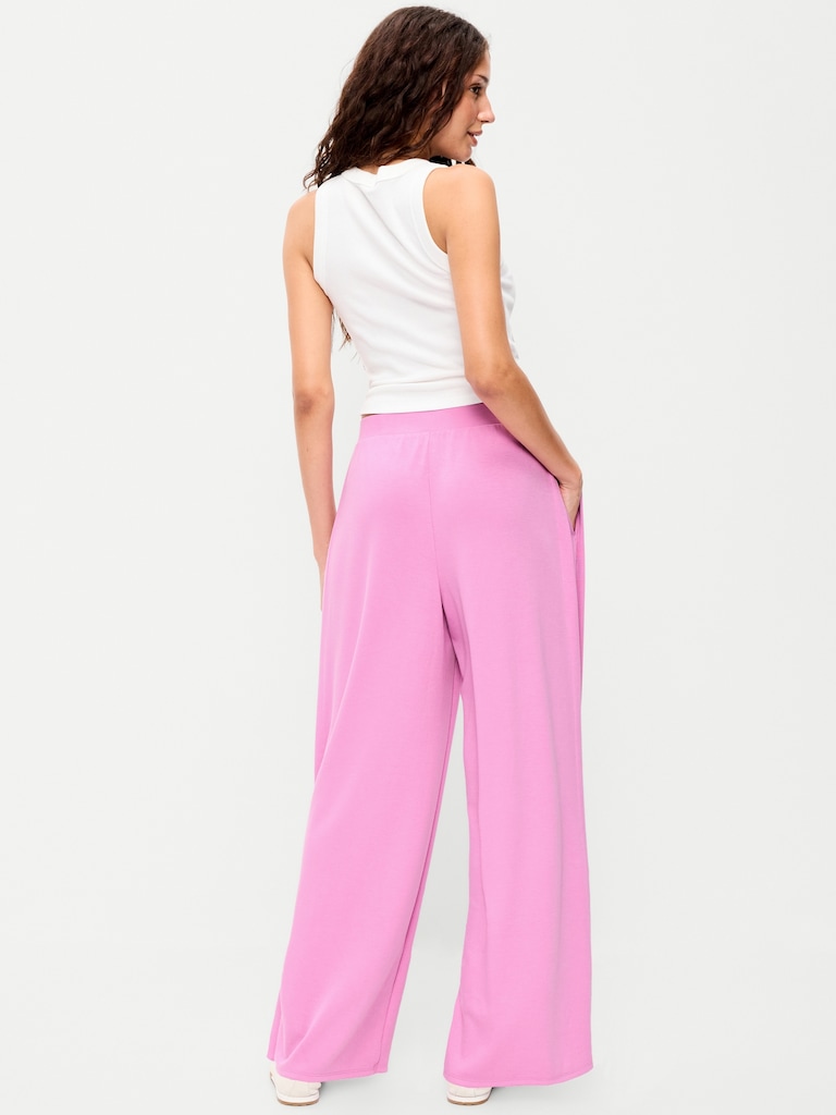 High-Waisted Bounce Lite Drapey Wide-Leg Sweatpants