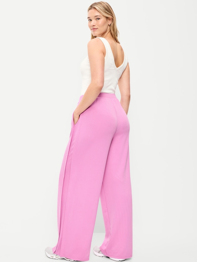 High-Waisted Bounce Lite Drapey Wide-Leg Sweatpants