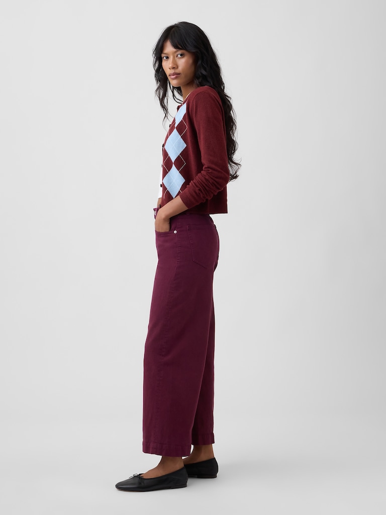 High Rise Wide-Leg Crop Jeans