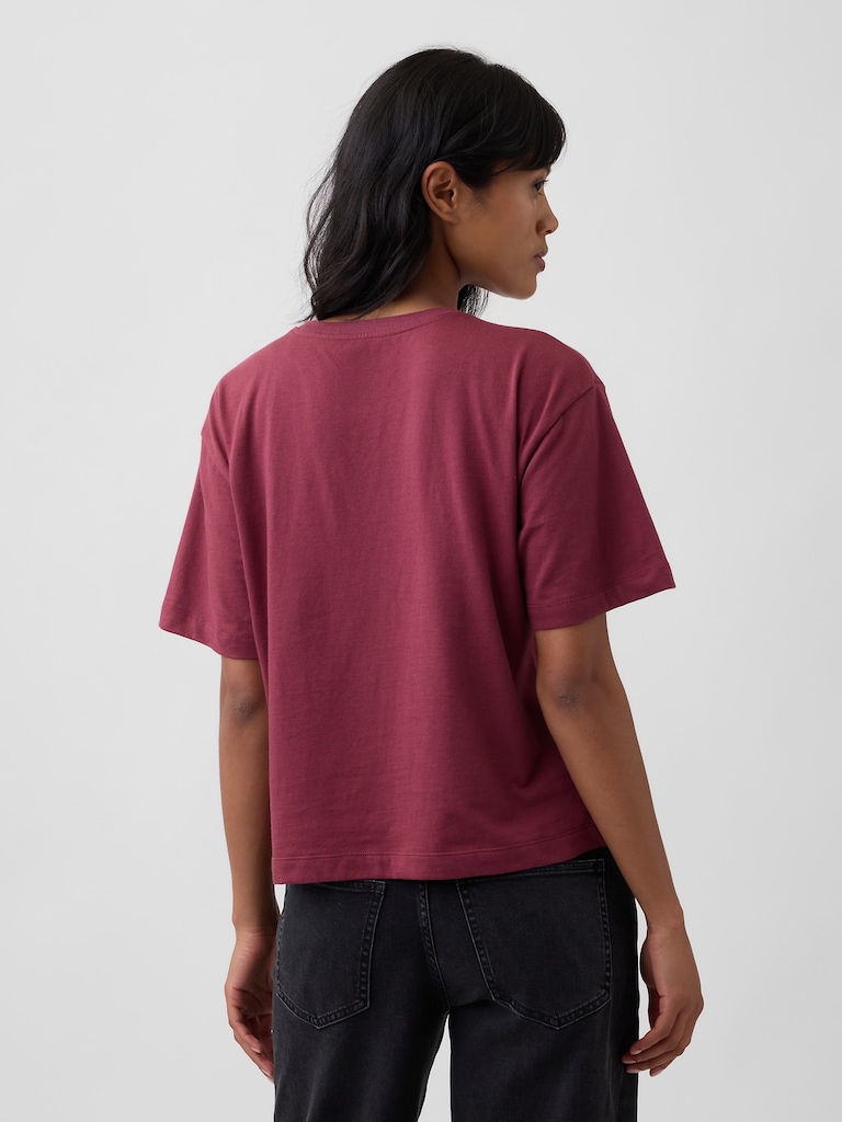 Relaxed Gap Mini Logo T-Shirt