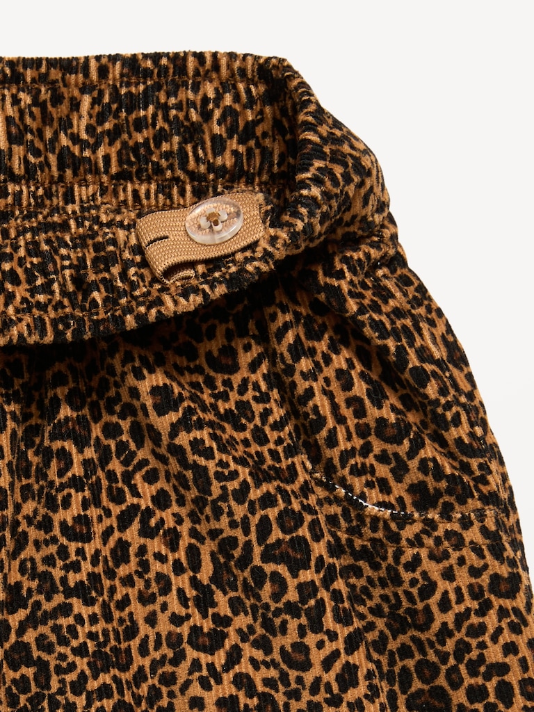 Pull-On Textured Corduroy Wide-Leg Pants for Toddler Girls