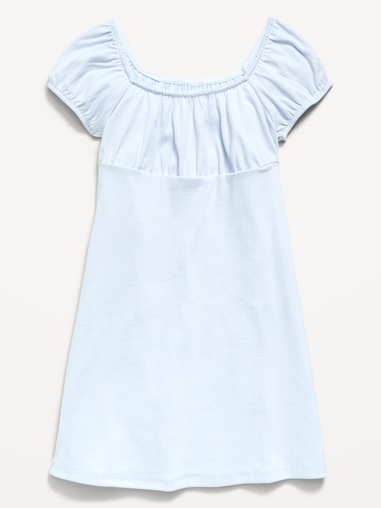 Fit and Flare Ribbed Dress for Girls