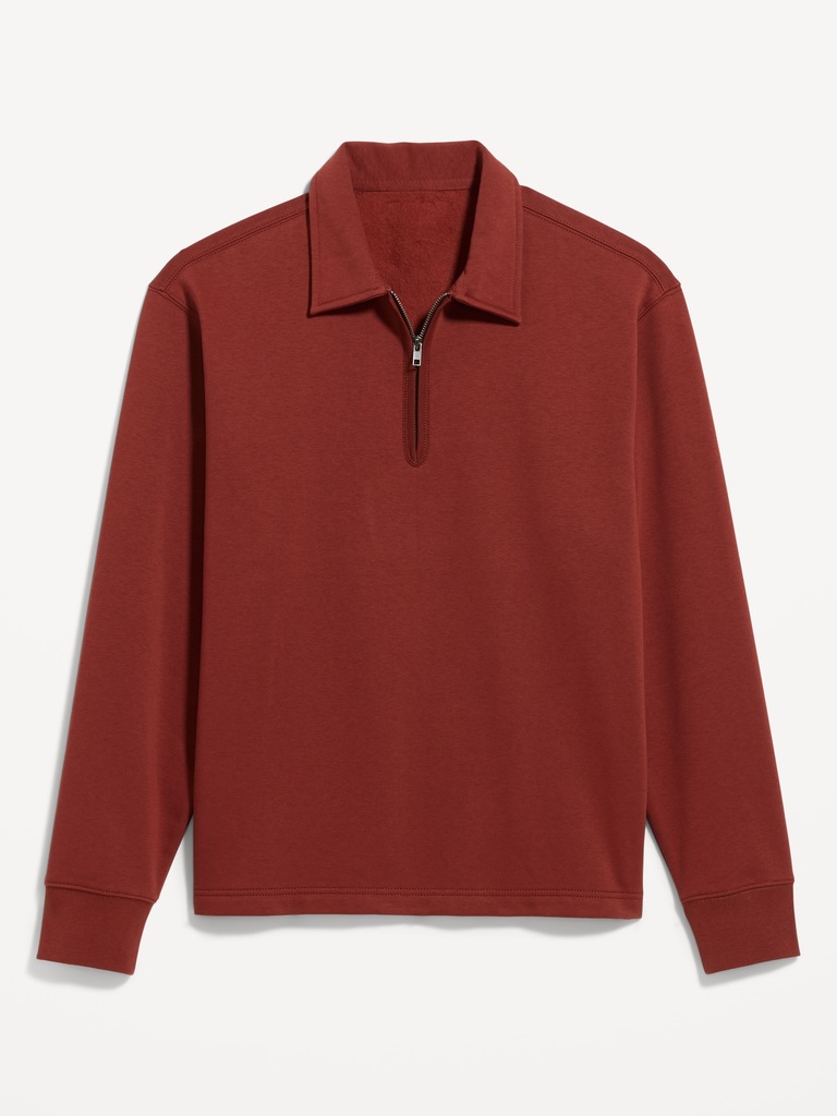 Collared Fleece Quarter-Zip Pullover