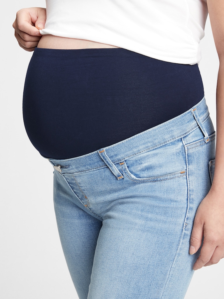 Maternity Full Panel Destructed Legging Jeans