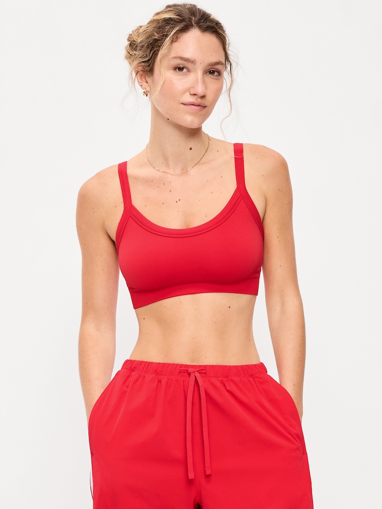 Light Support Fluid Seamless Ribbed Sports Bra