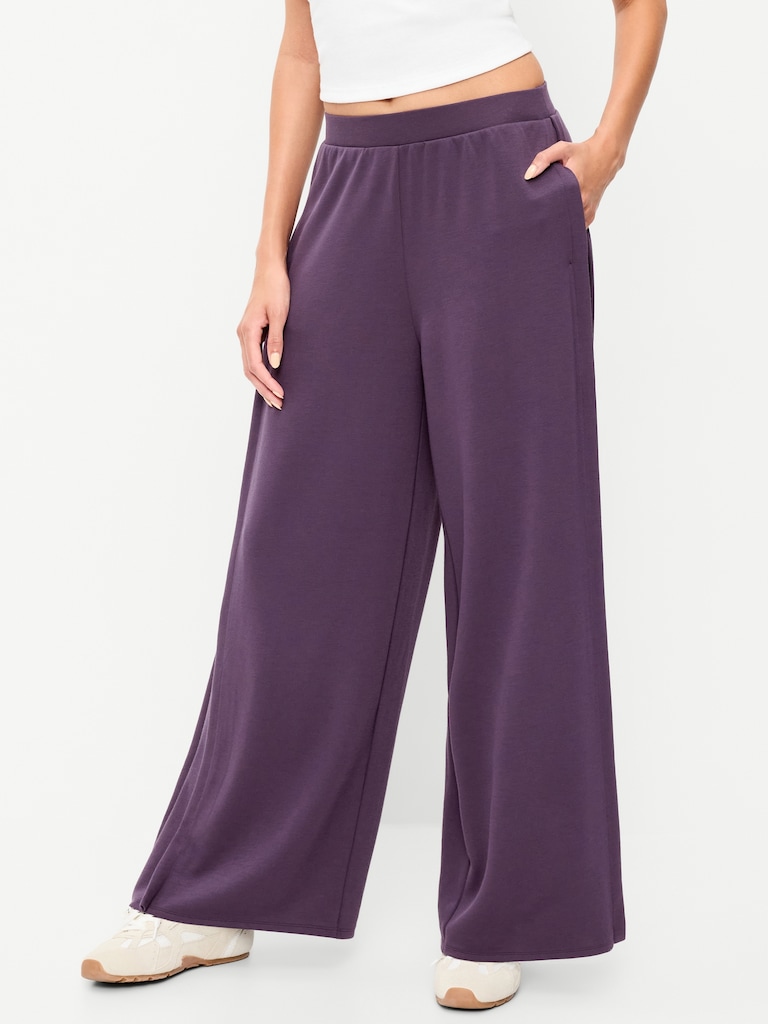High-Waisted Bounce Lite Drapey Wide-Leg Sweatpants