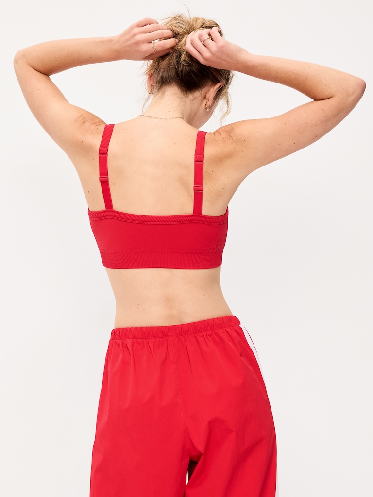 Light Support Fluid Seamless Ribbed Sports Bra