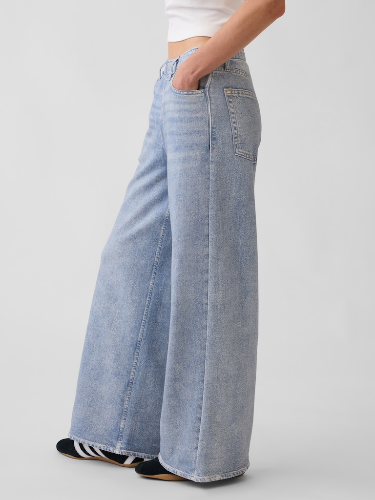 Printed Baggy Sweatpant Jeans