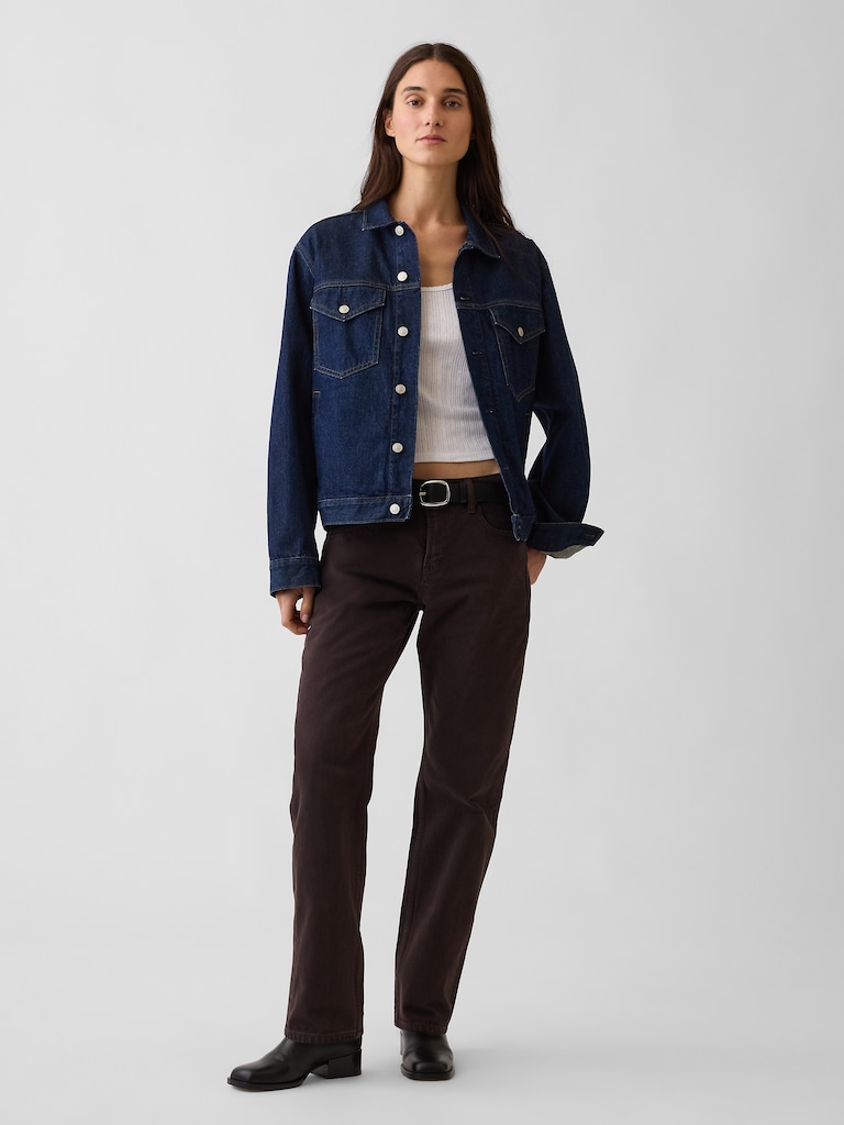 Mid Rise Straight Taper Jeans