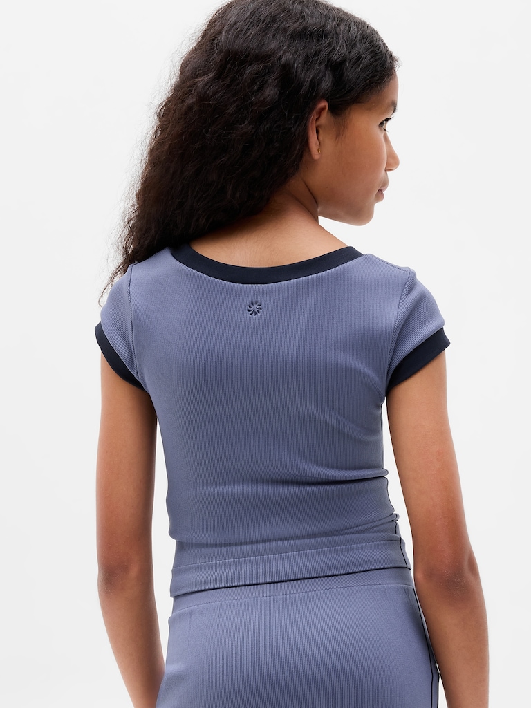 Athleta Girl Rise Above Rib Finish Line Tee
