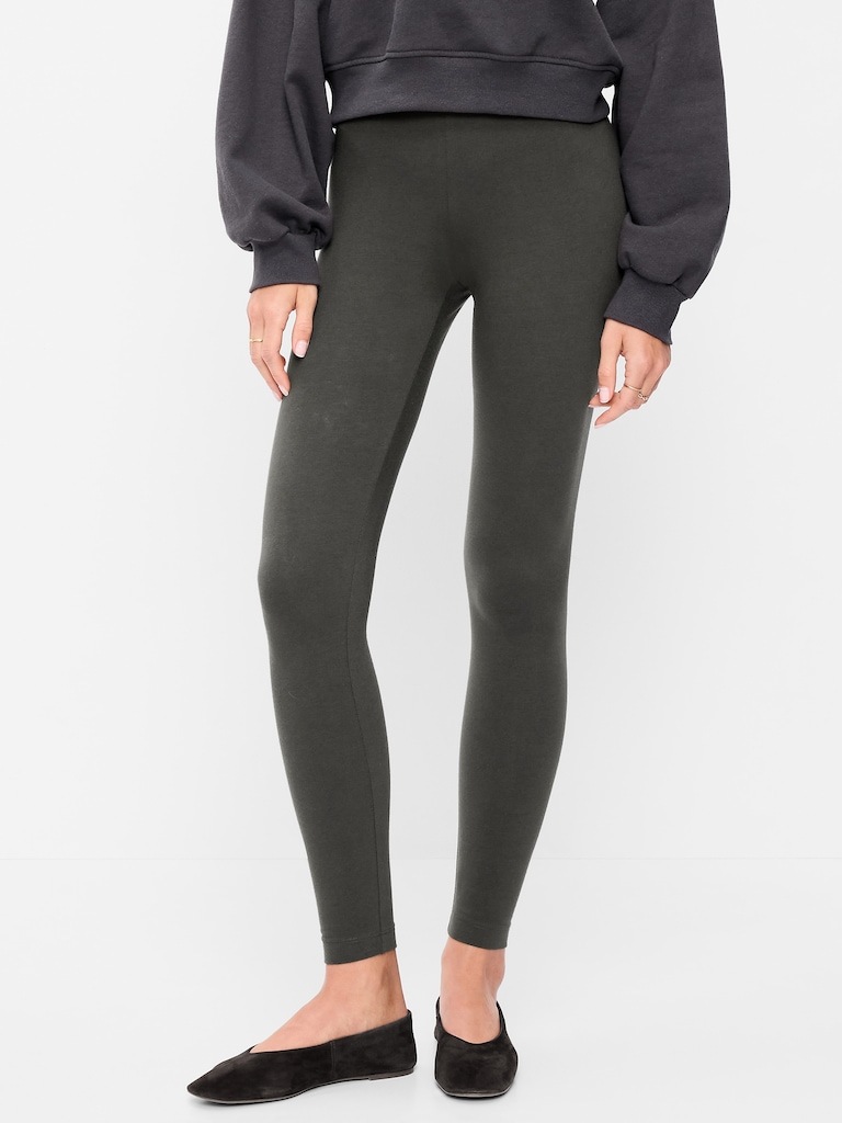 High-Waisted Jersey Fashion Layering Leggings
