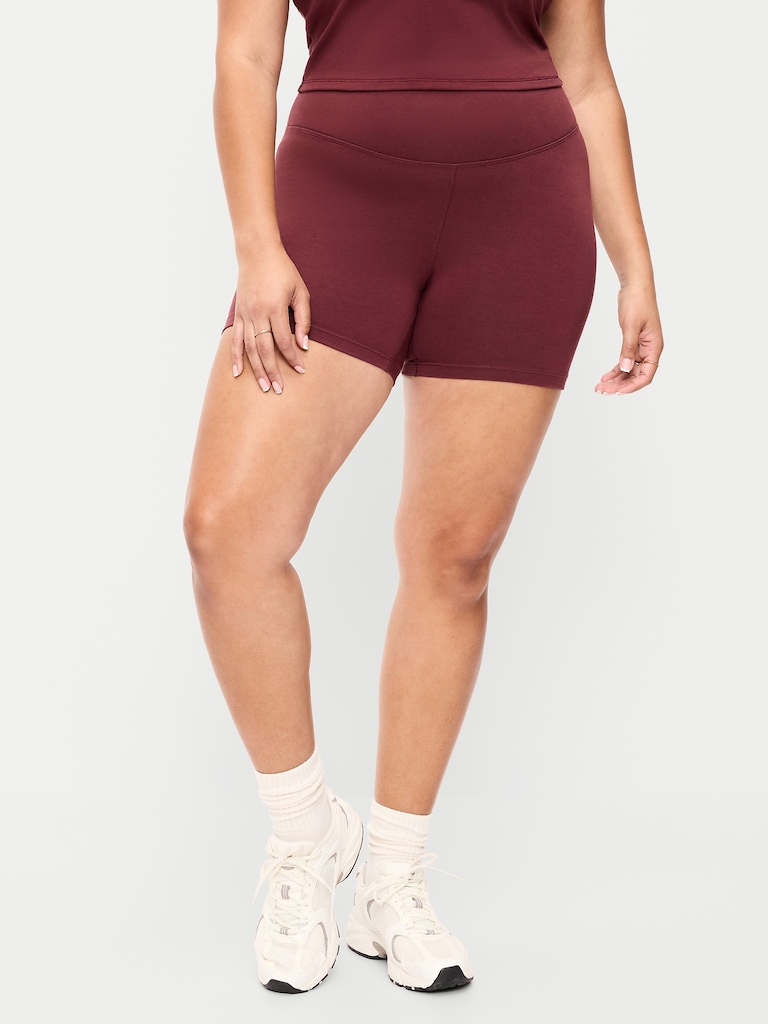 High-Waisted PowerChill Biker Shorts -- 5-inch inseam