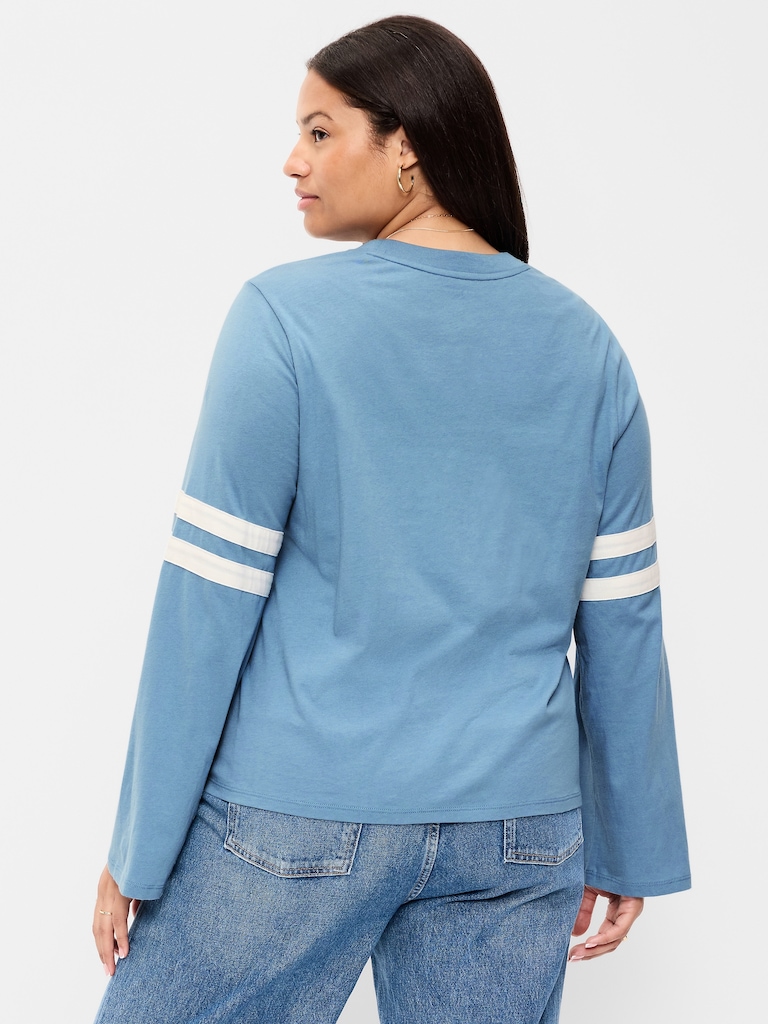 T-shirt passe-partout à imprimé à manches longues