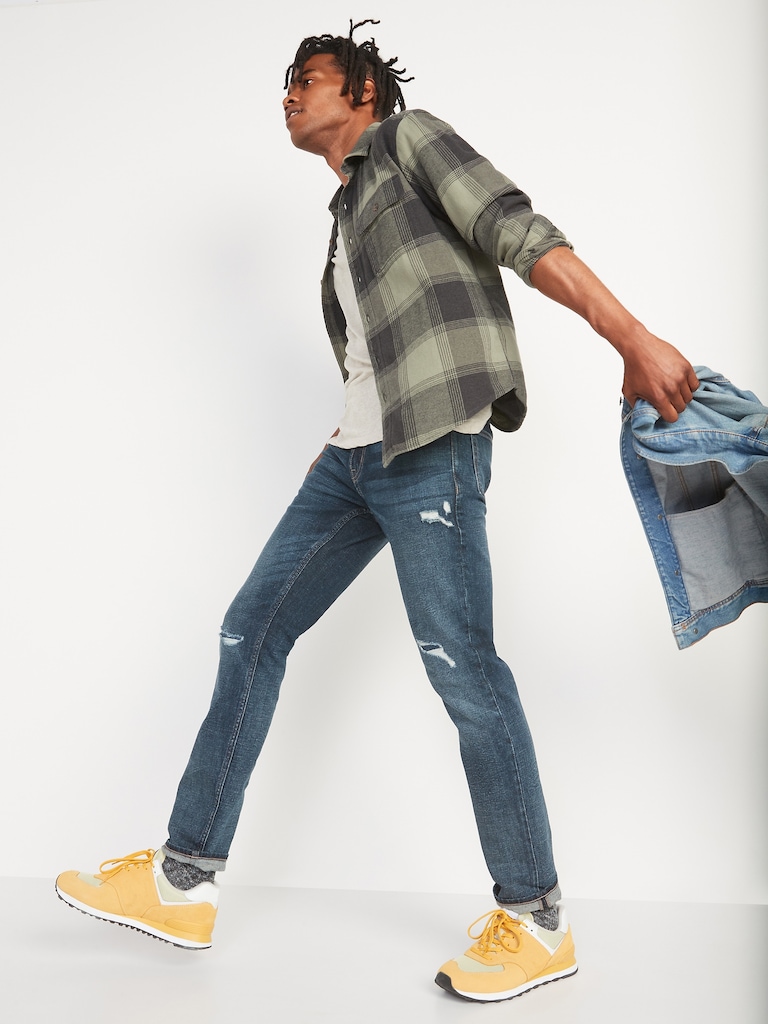 Skinny Built-In Flex Ripped Jeans