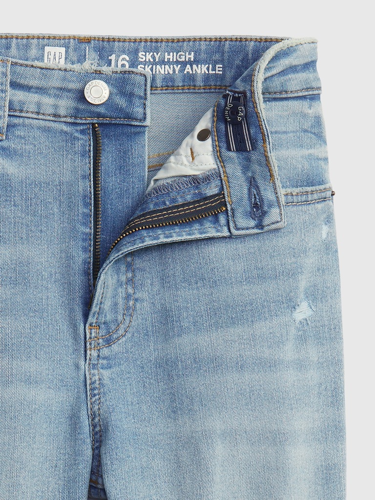 Teen Sky High Rise Skinny Ankle Jeans with Max Stretch