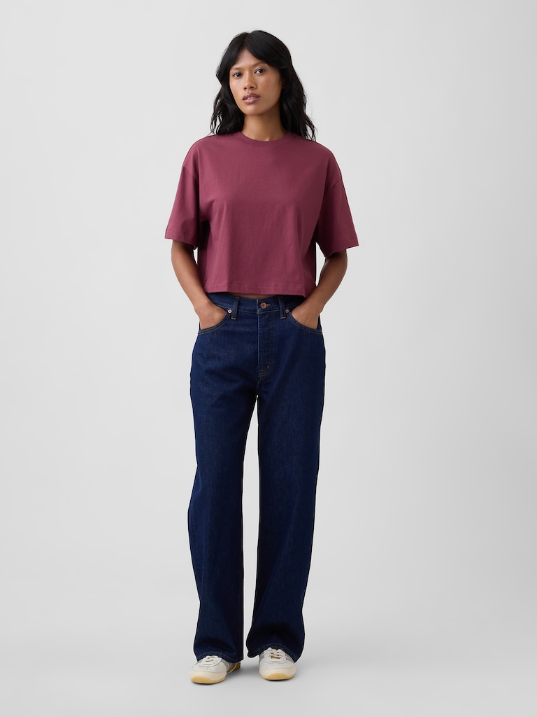 Relaxed Cropped Crewneck T-Shirt