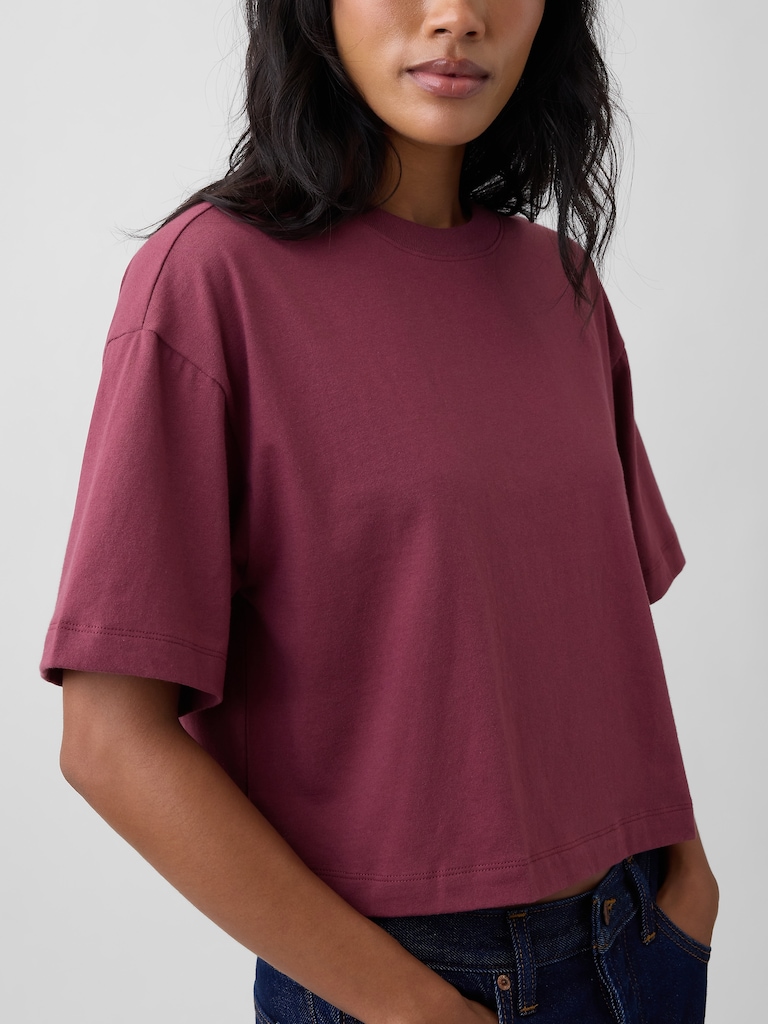 Relaxed Cropped Crewneck T-Shirt