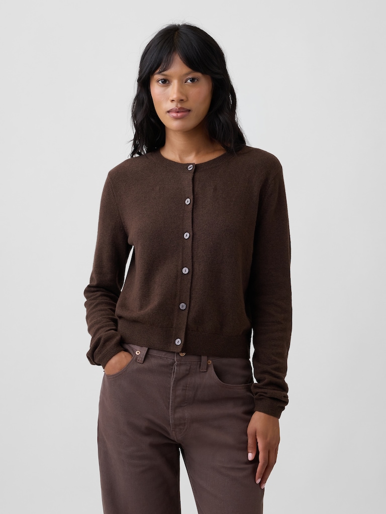CashSoft Crewneck Cardigan