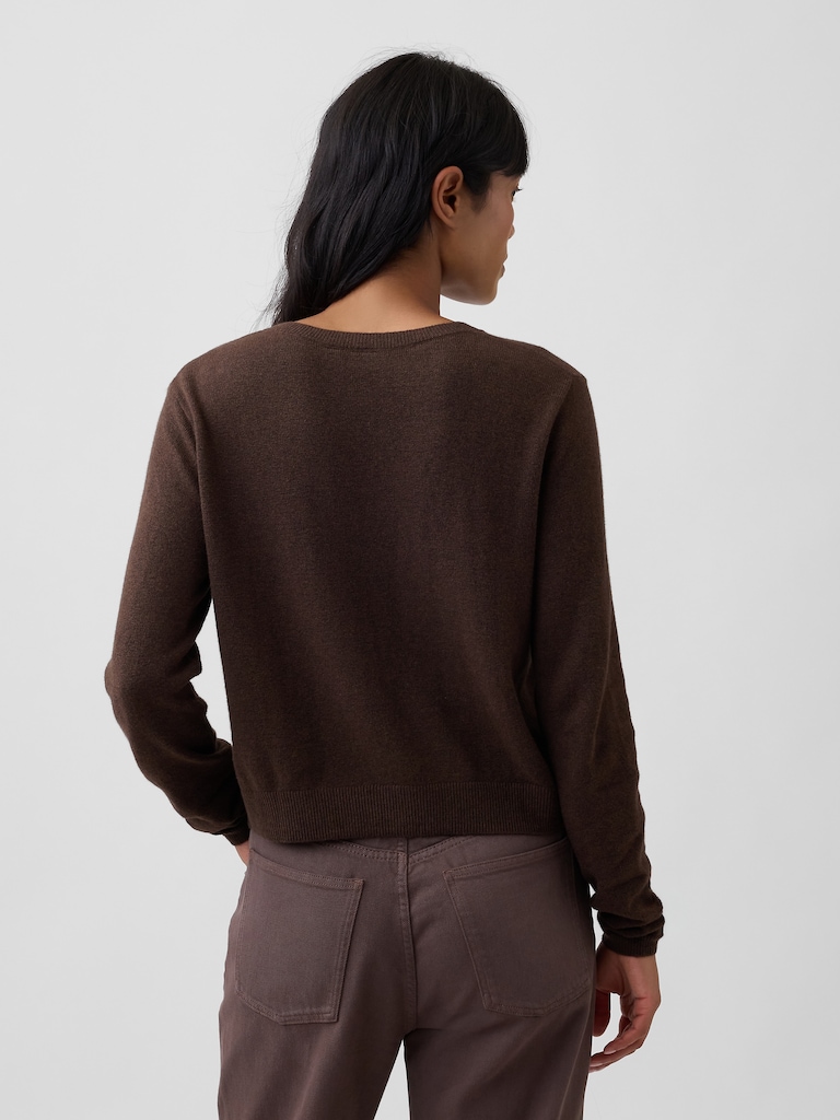 CashSoft Crewneck Cardigan