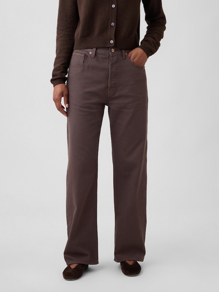 Low Slung Relaxed Straight Jeans