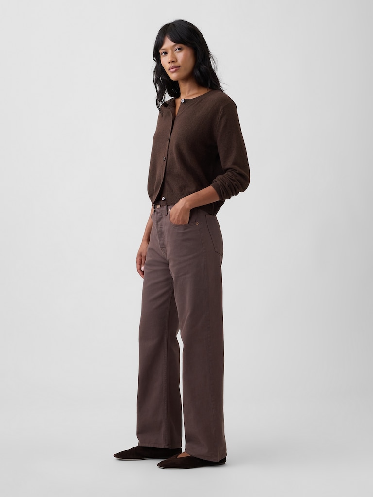 Low Slung Relaxed Straight Jeans
