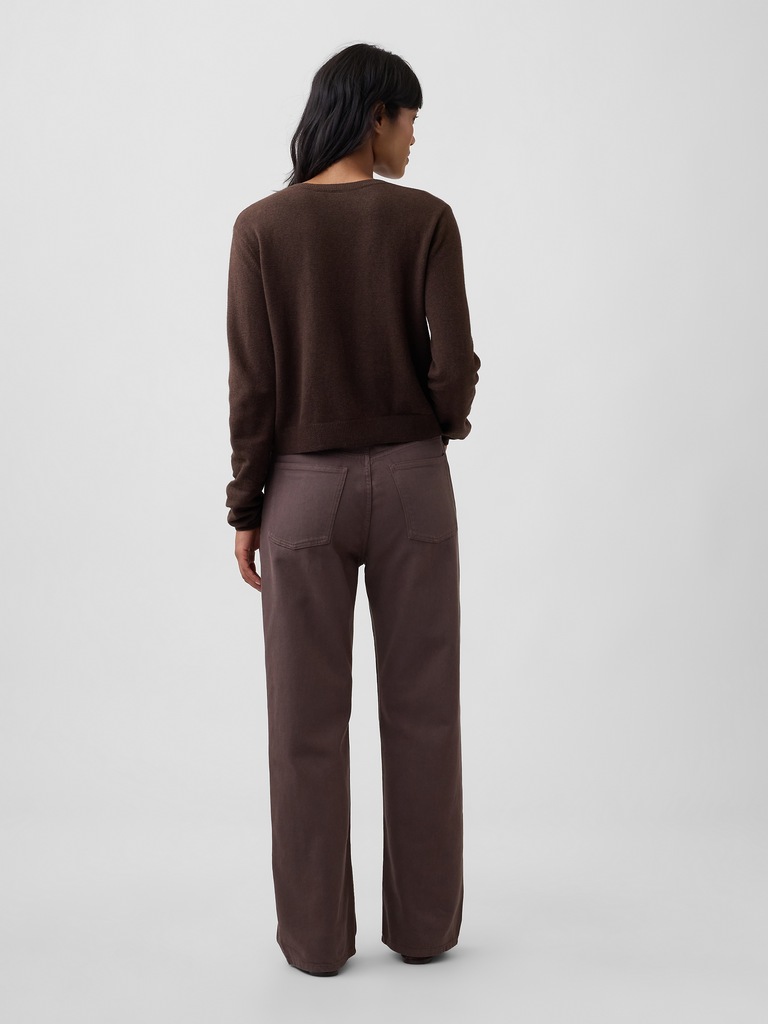 Low Slung Relaxed Straight Jeans